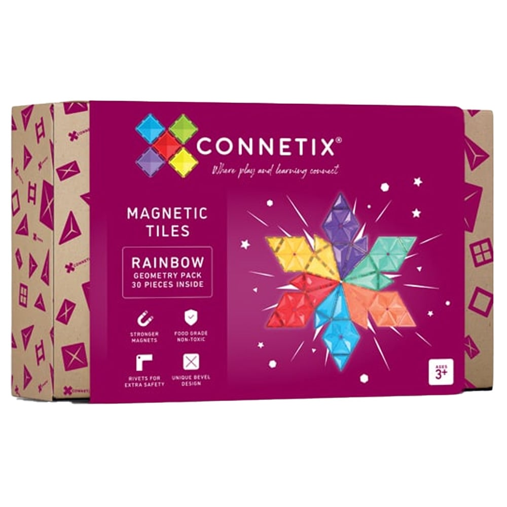 Connetix Tiles Rainbow 30 Delige Geometry Pack Connetix Tiles
