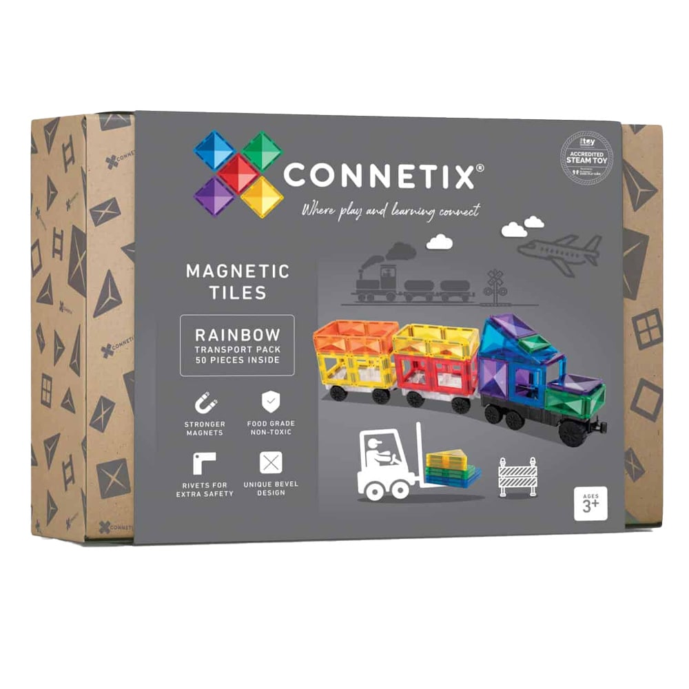 Connetix Tiles Rainbow 50 Delige Transport Pack Connetix Tiles