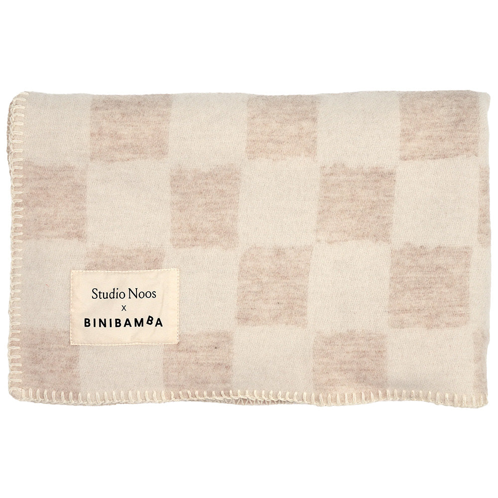 Binibamba & Studio Noos - Chequerboard Blanket - Toast