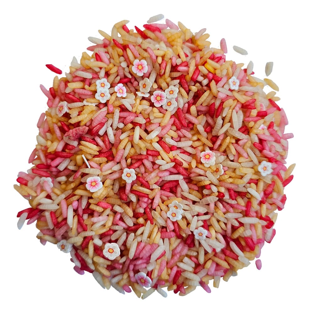 Grennn Speelrijst Roze Bloem Mix 300 Gram Grennn