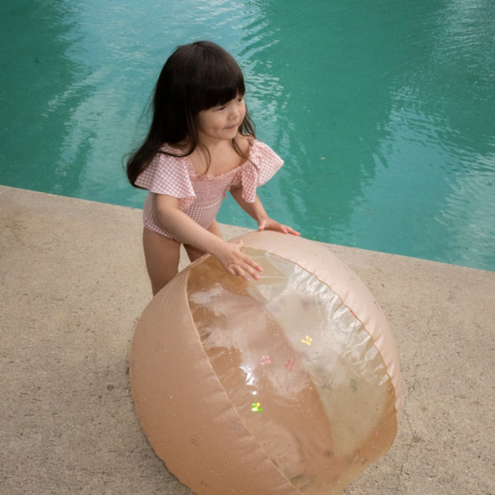 Konges Slojd Beach Ball Large - Cherry Blush Transparant Konges Slojd