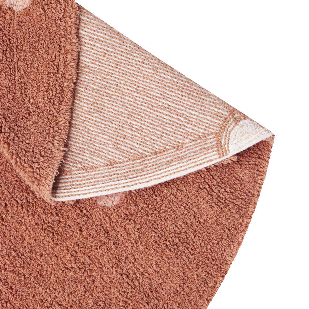 Lorena Canals Rond Vloerkleed Stippen - Chestnut Lorena Canals