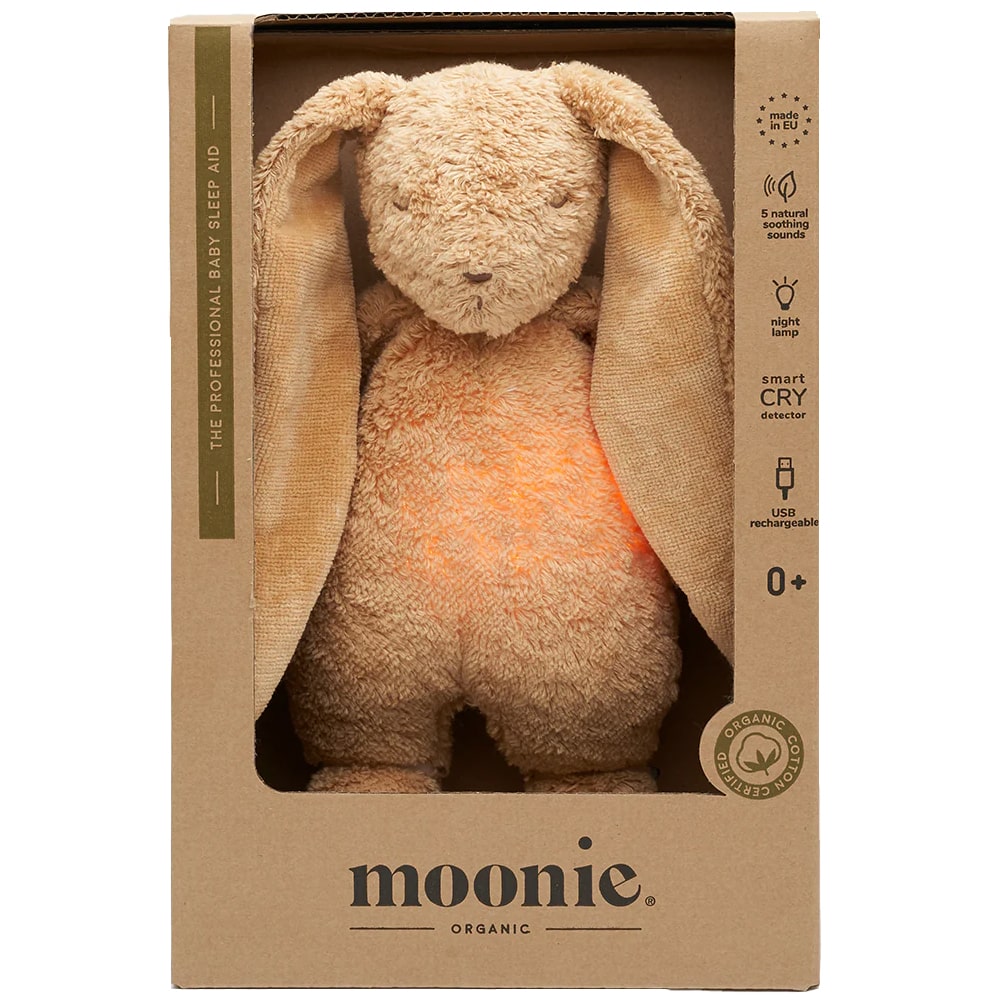 Moonie Slaapknuffel Humming Bunny Natur - Cappuccino Moonie