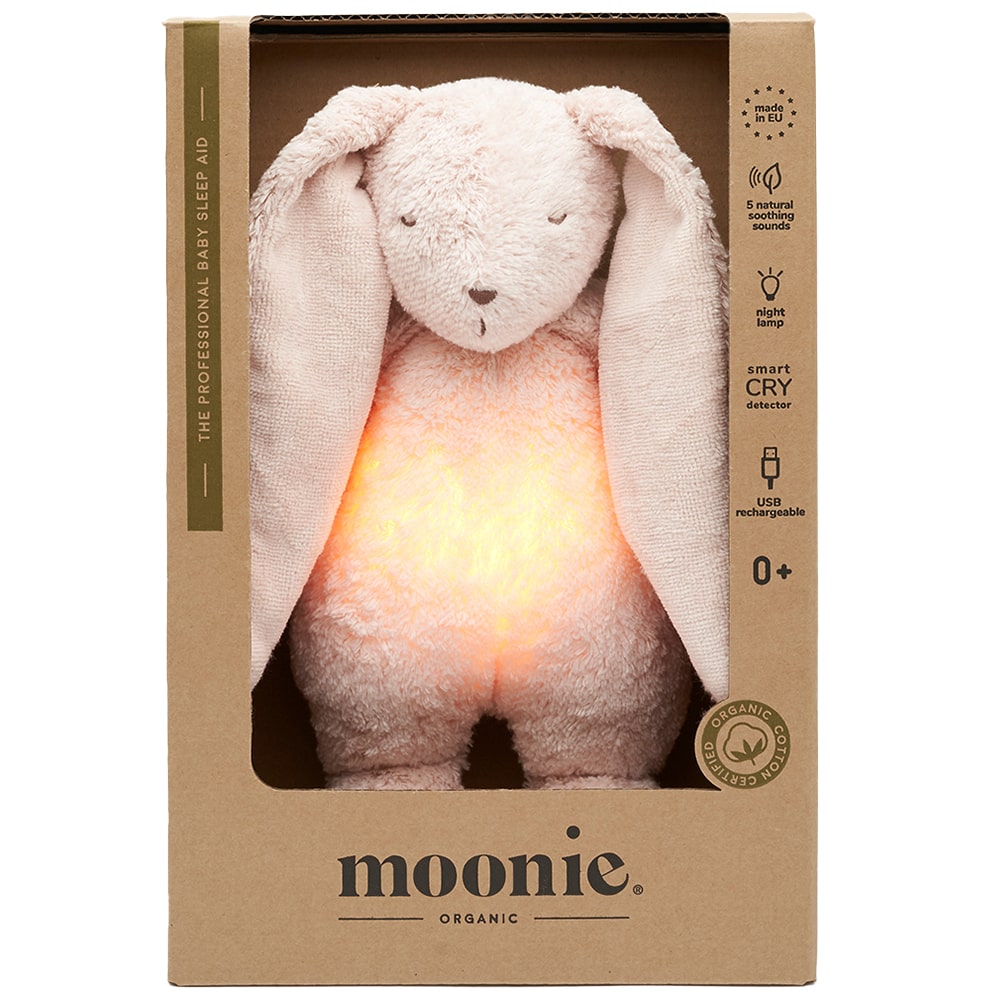 Moonie Slaapknuffel Humming Bunny Natur - Rose Moonie