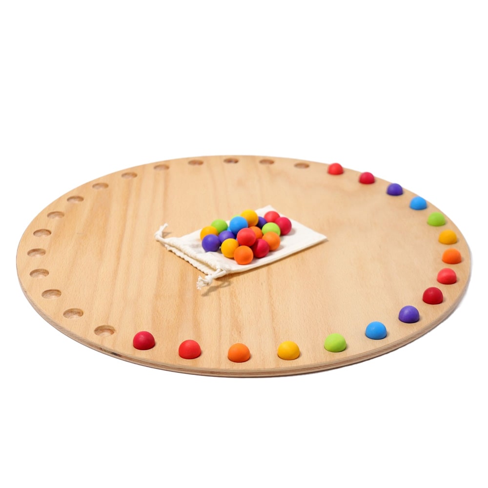 Grimms Natuurlijke Waldorfblokken - Ronde Schijf Voor Jaarkalender Grimms