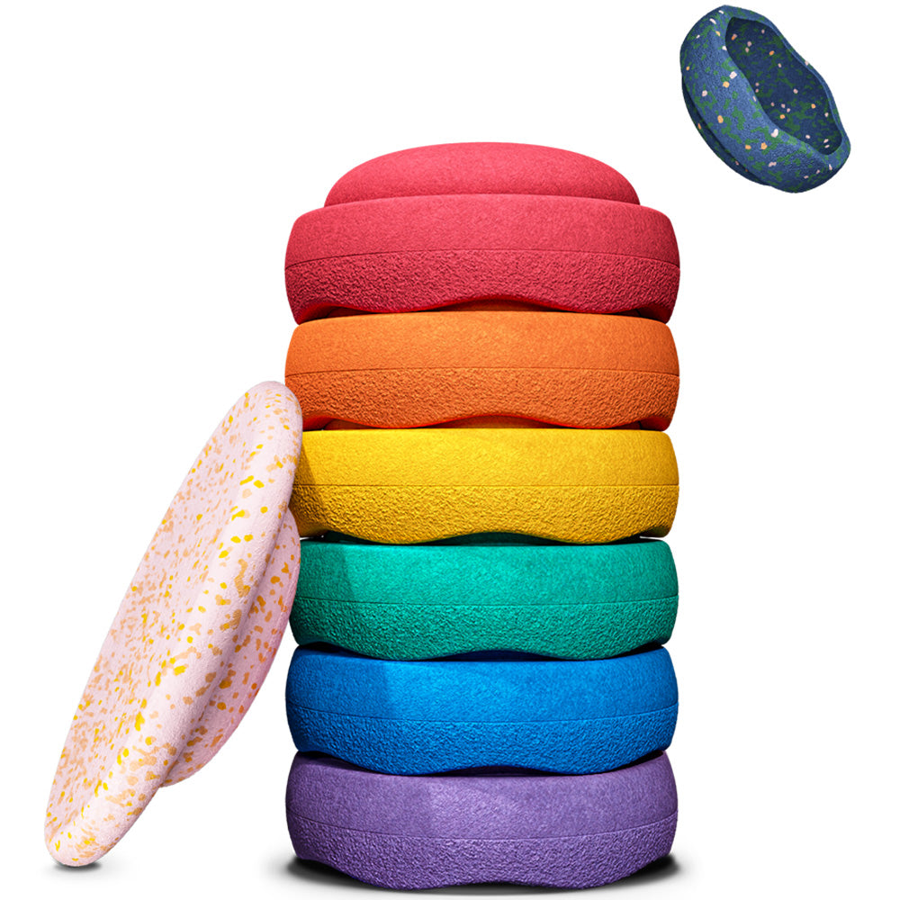 Stapelstein® Set Water Lily 6 + 1 Balance Board en 1 Mini