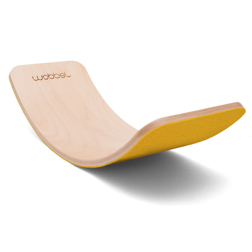 Wobbel Pro Blank Gelakt met Vilt Mosterd Wobbel