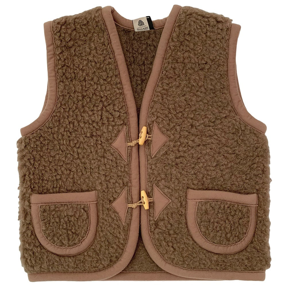 Alwero Wollen Bodywarmer Alpen Junior - Bark Alwero