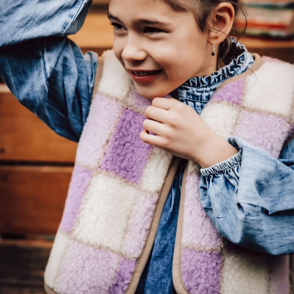 Alwero Bodywarmer Camino Junior - Lila Checker