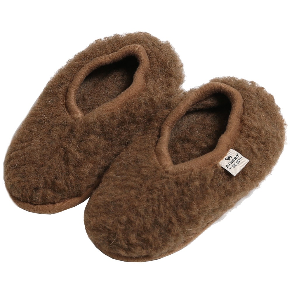 Alwero Wollen Ballerina Sloffen Junior - Bark Alwero