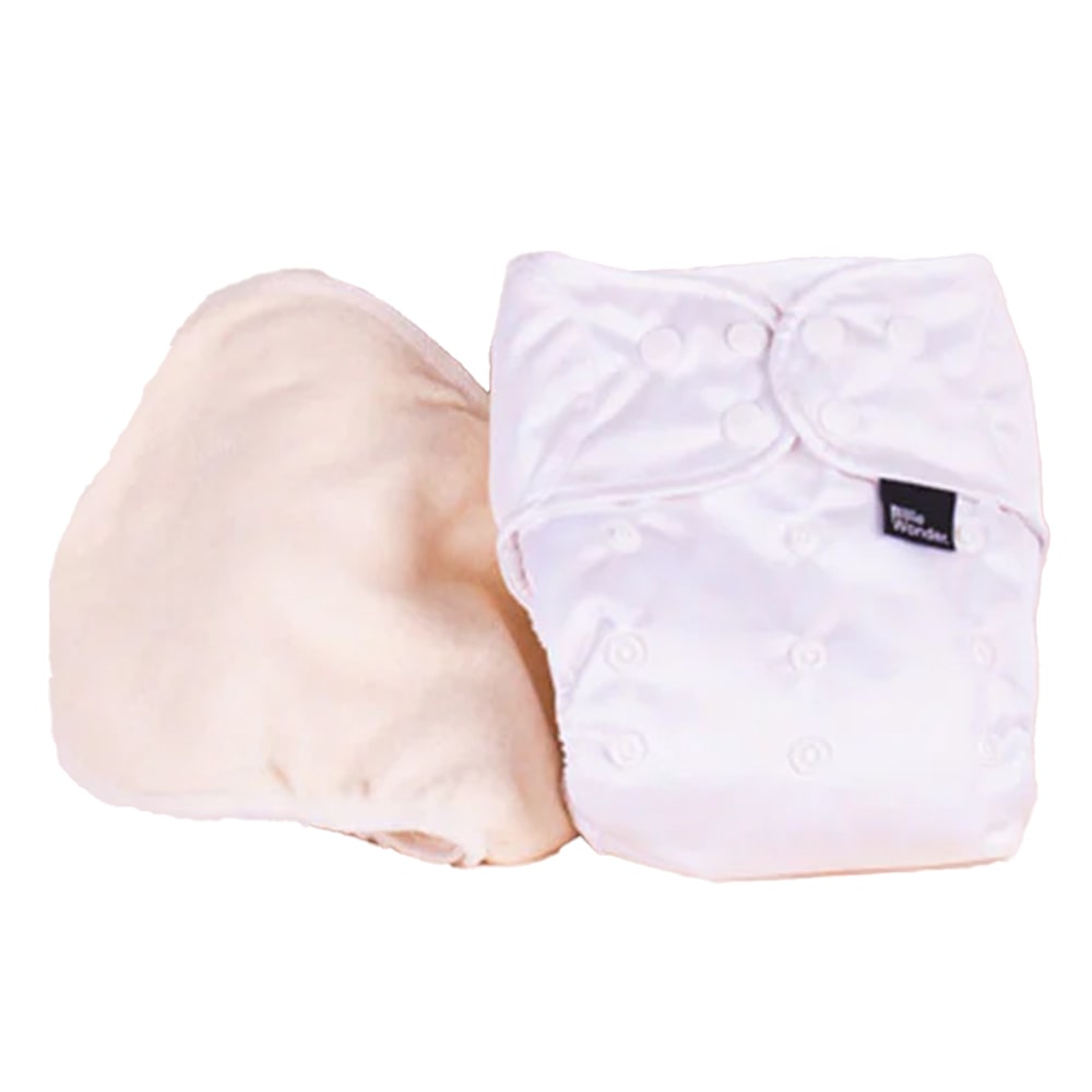 Billie Wonder Wasbare Luier Daytime - White Billie Wonder