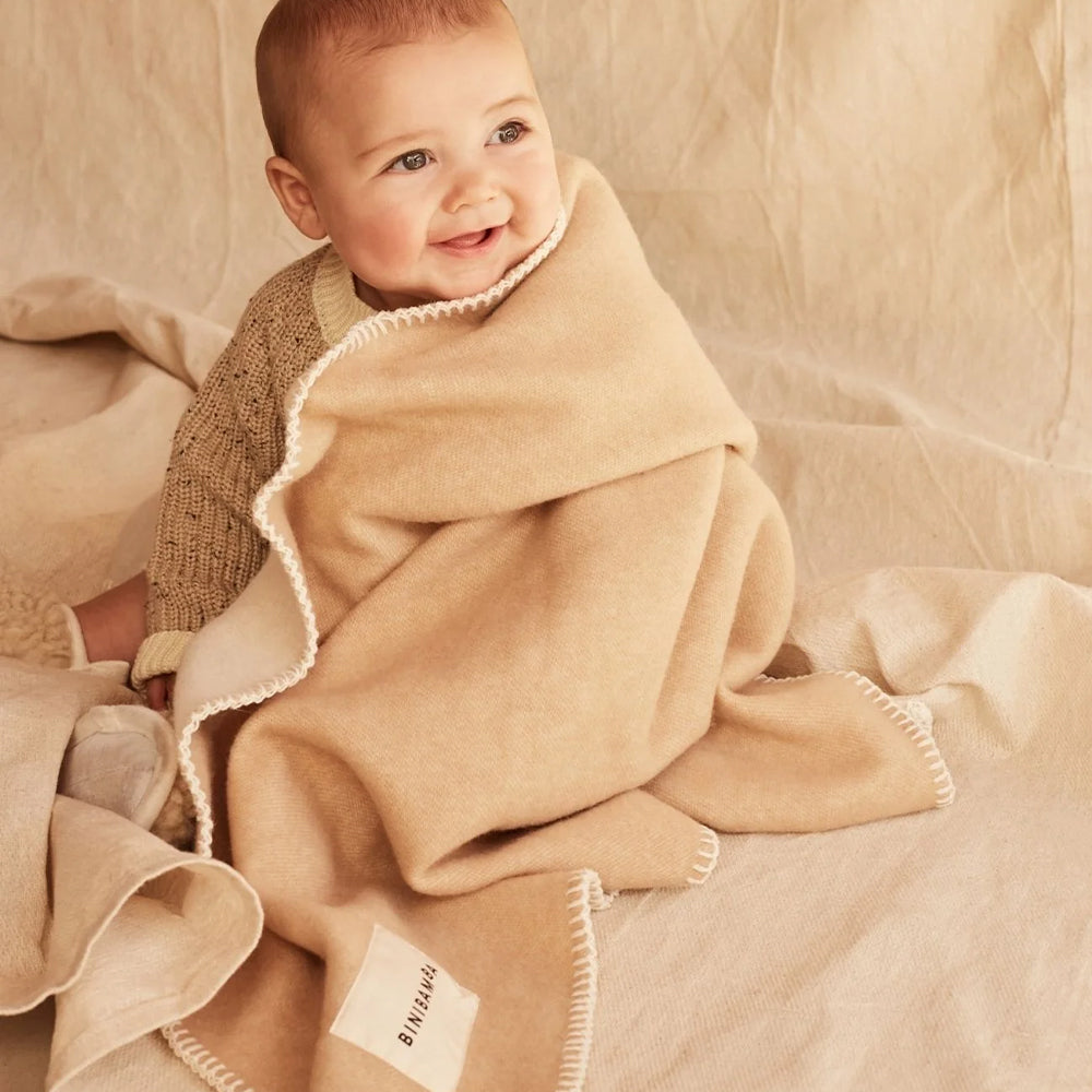 Binibamba Wollen Deken Twee Tinten 75x100cm