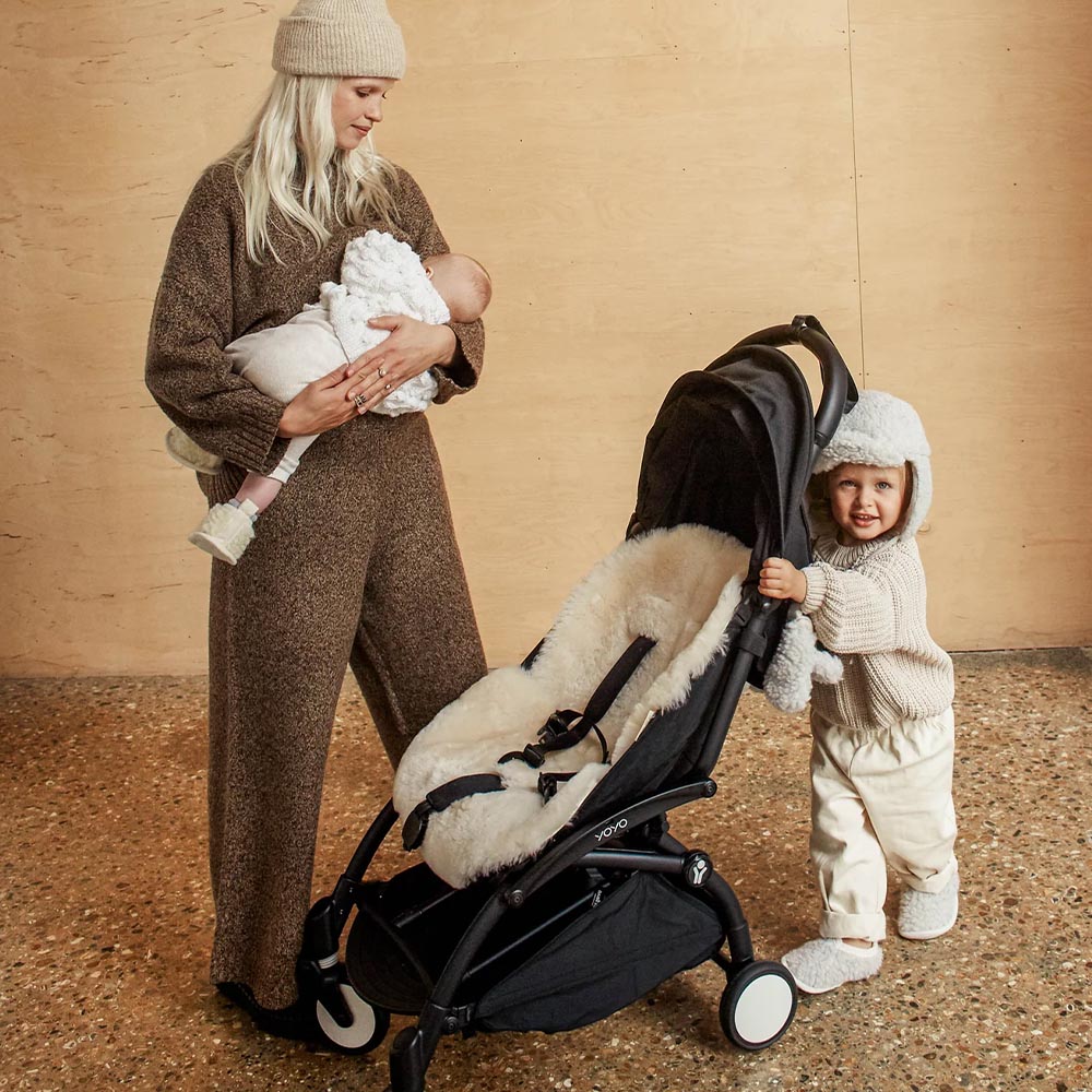 Binibamba Buggy Snuggler Schapenvacht - Milk Binibamba