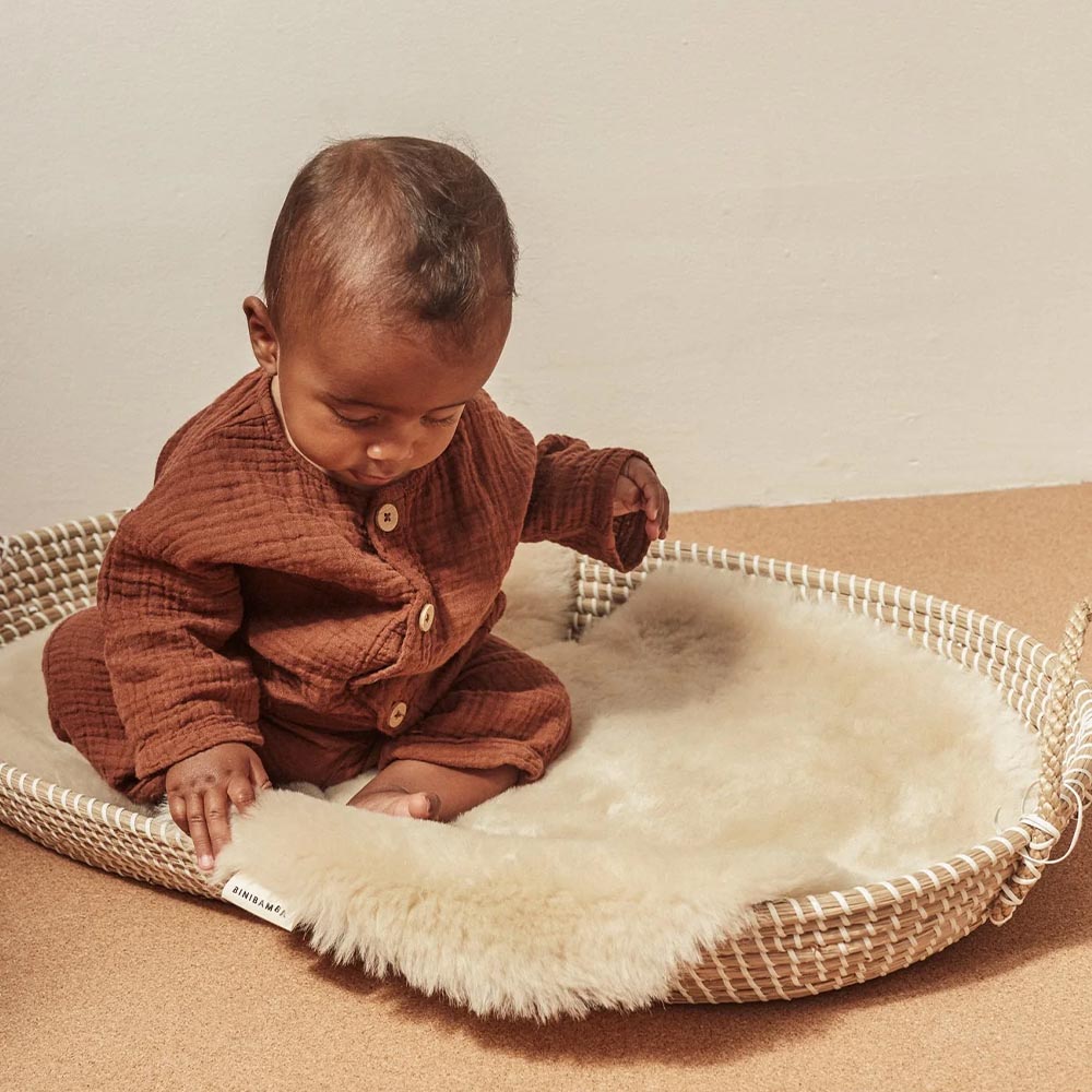Binibamba Buggy Snuggler Schapenvacht - Peanut Binibamba