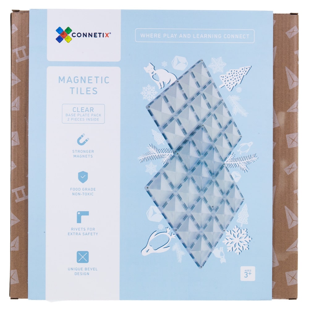 Connetix Tiles Clear Base Plate Pack 2 stuks Connetix Tiles