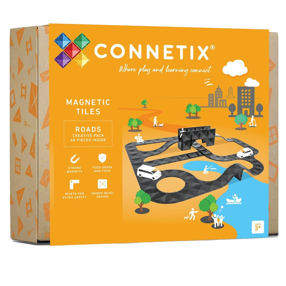 Connetix Tiles Creative Roads Pack - 48 PC - Kideo.store