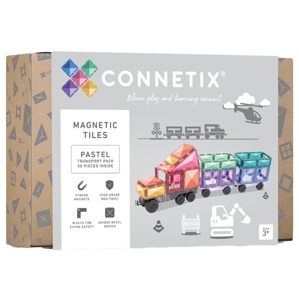Connetix Tiles Pastel 50 Delige Transport Pack Connetix Tiles