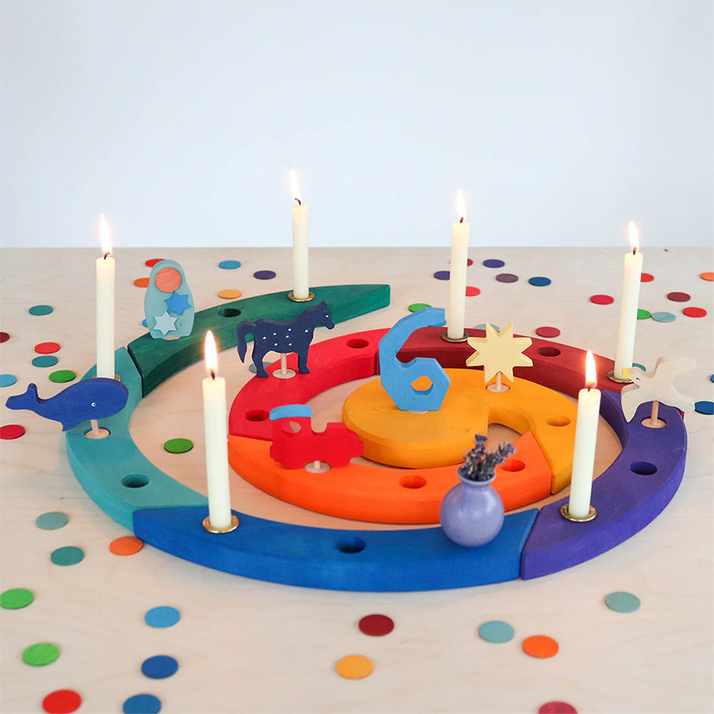 Grimm's Verjaardags Advents Spiraal - 40cm Gekleurd
