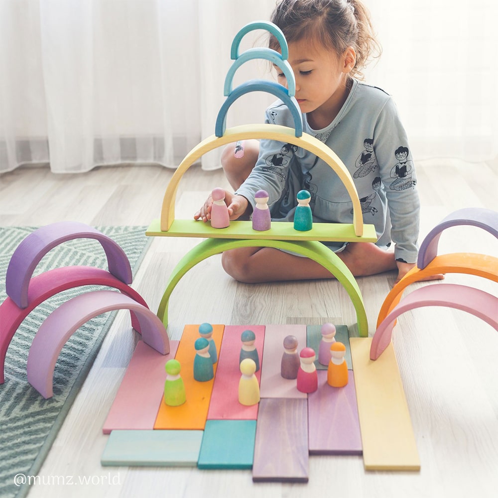 Grimms Houten Bouwplanken Pastel