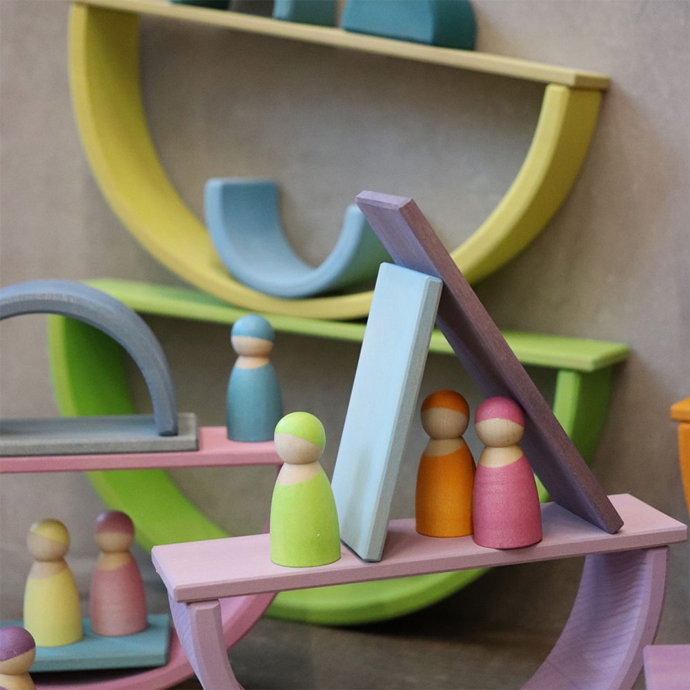 Grimms Houten Bouwplanken Pastel