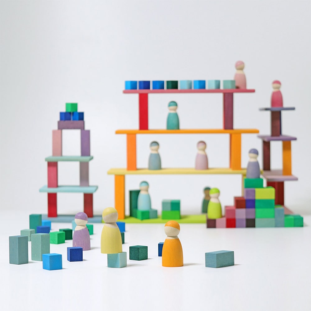Grimms Houten Bouwplanken Pastel