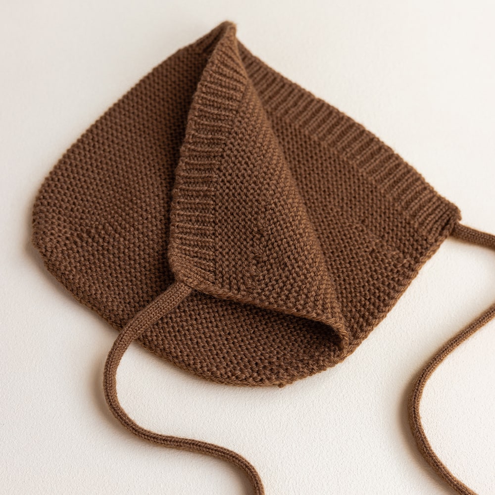 Hvid Strikmutsje Dolly - Chocolate Hvid