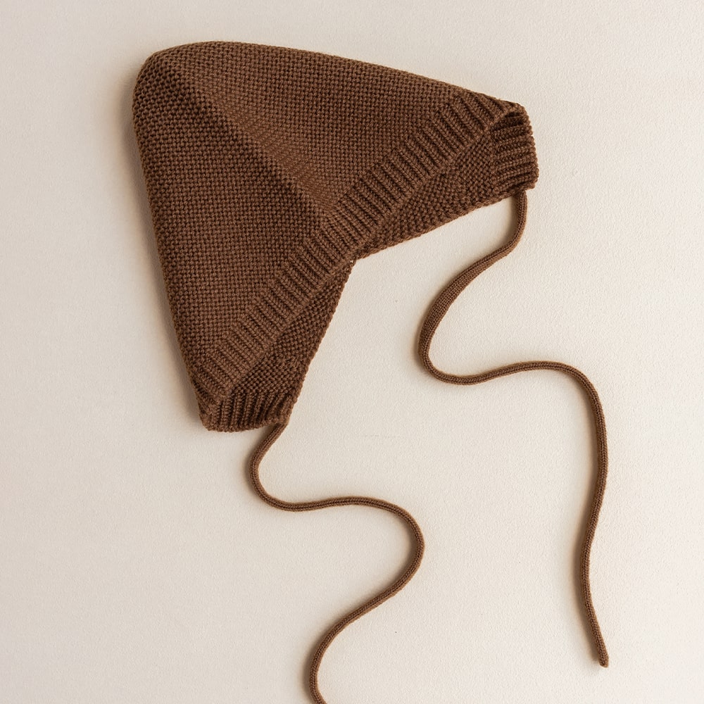 Hvid Strikmutsje Dolly - Chocolate Hvid