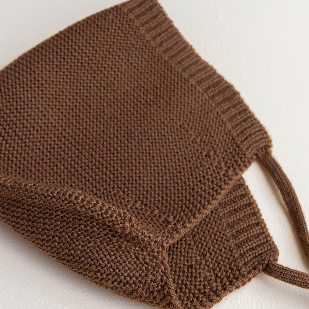 Hvid Strikmutsje Dolly - Chocolate Hvid