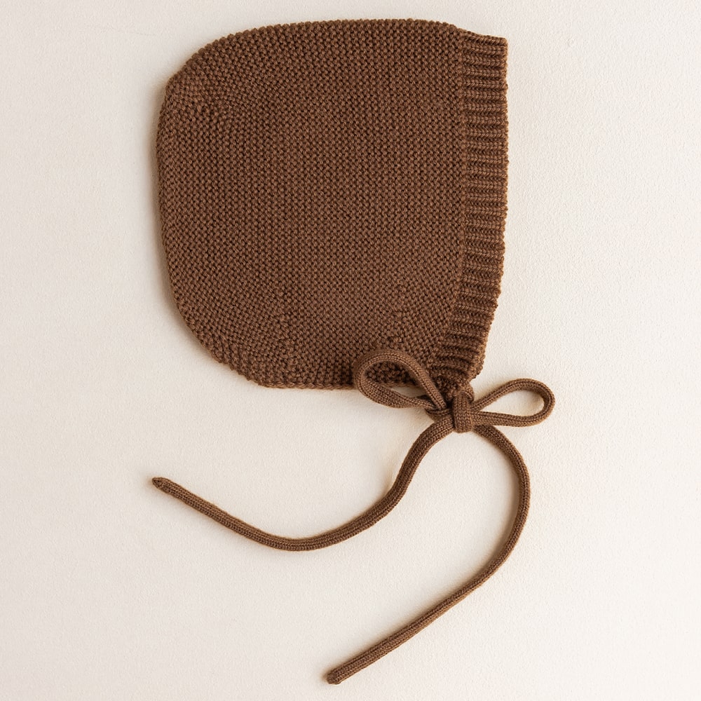 Hvid Strikmutsje Dolly - Chocolate Hvid