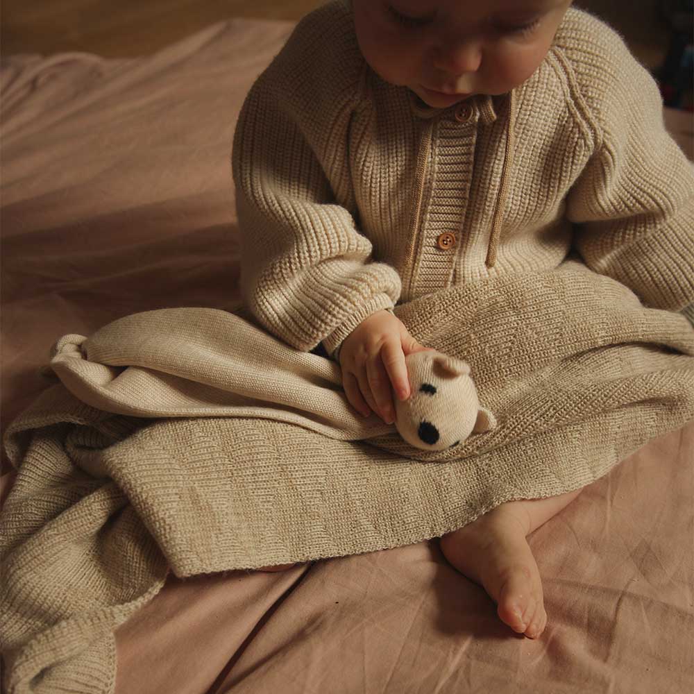 Hvid Knuffeldoekje Teddy Tokki - Cream Hvid