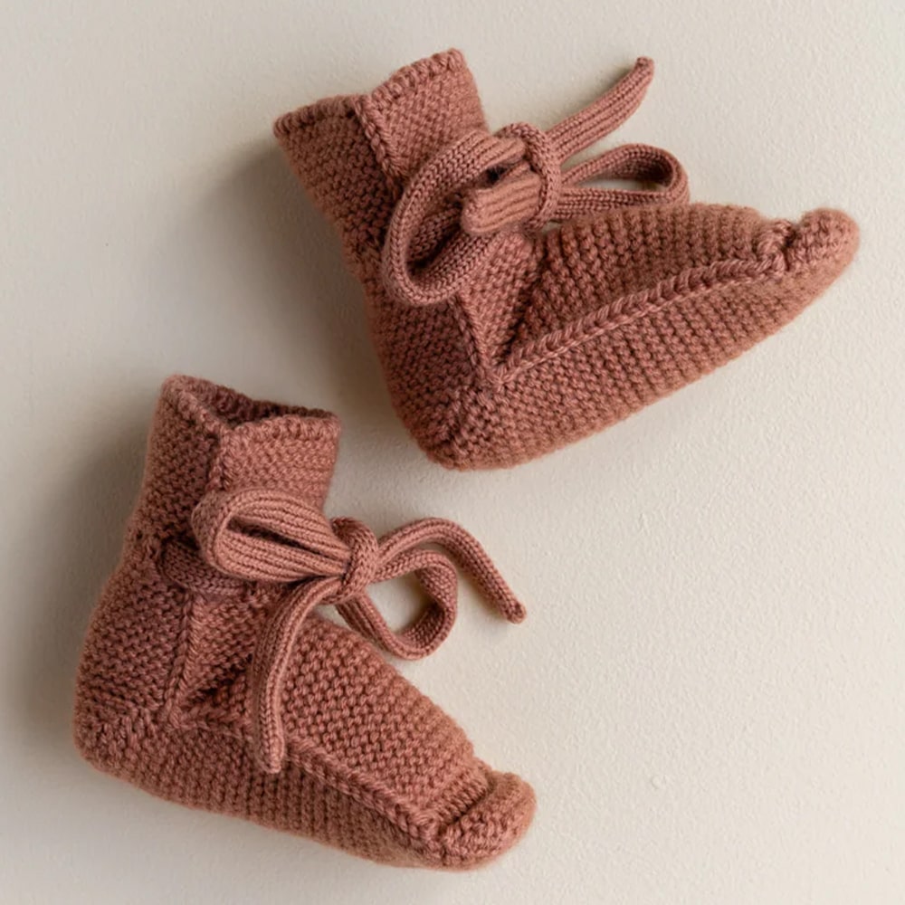 Hvid Baby Slofjes 100% Merinowol