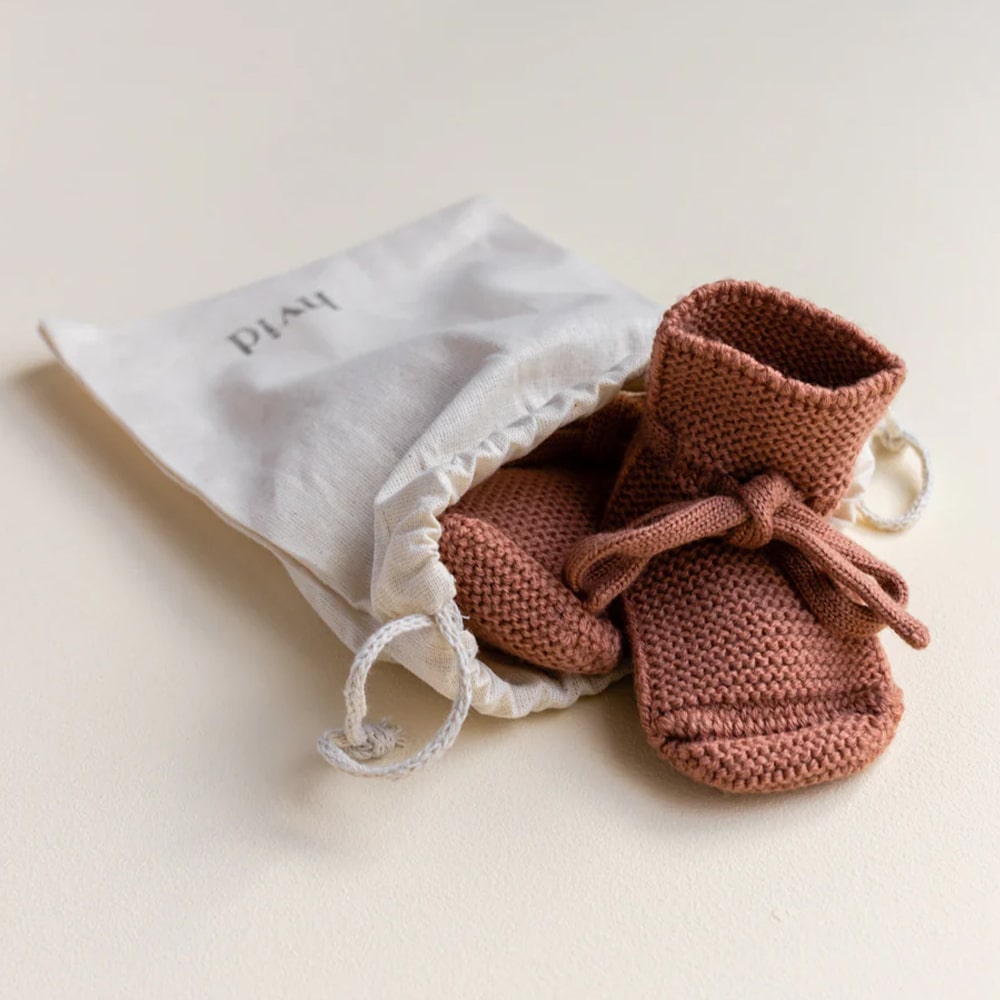 Hvid Baby Slofjes 100% Merinowol