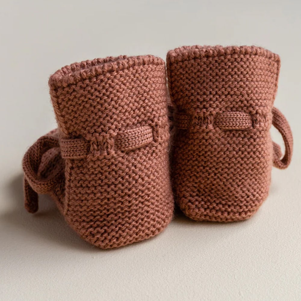 Hvid Baby Slofjes 100% Merinowol