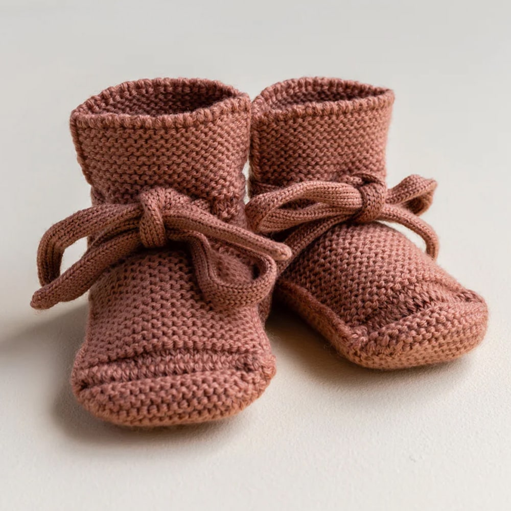 Hvid Baby Slofjes 100% Merinowol