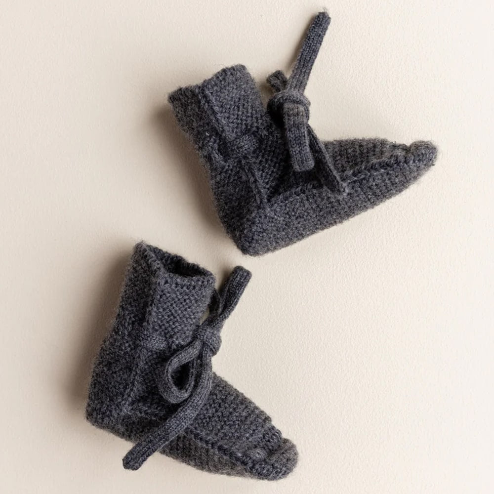 Hvid Baby Slofjes 100% Merinowol