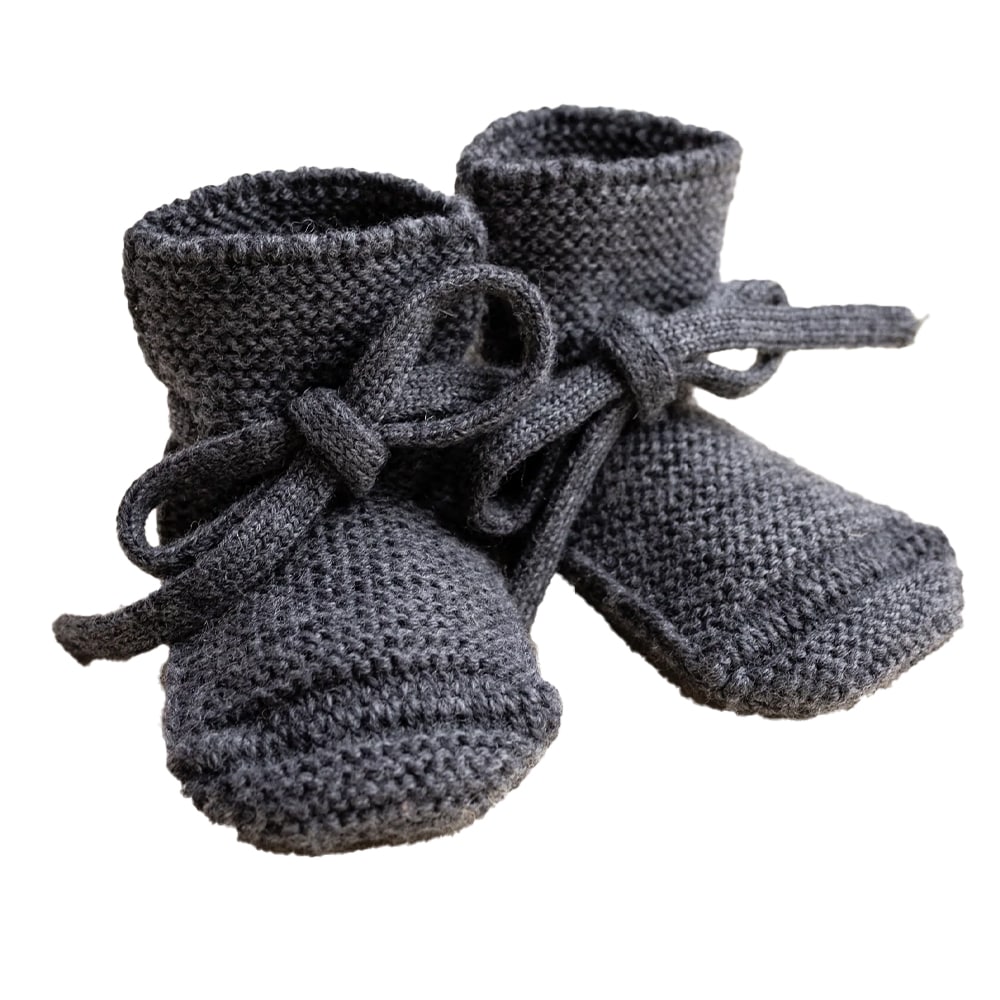 Hvid Baby Slofjes 100% Merinowol