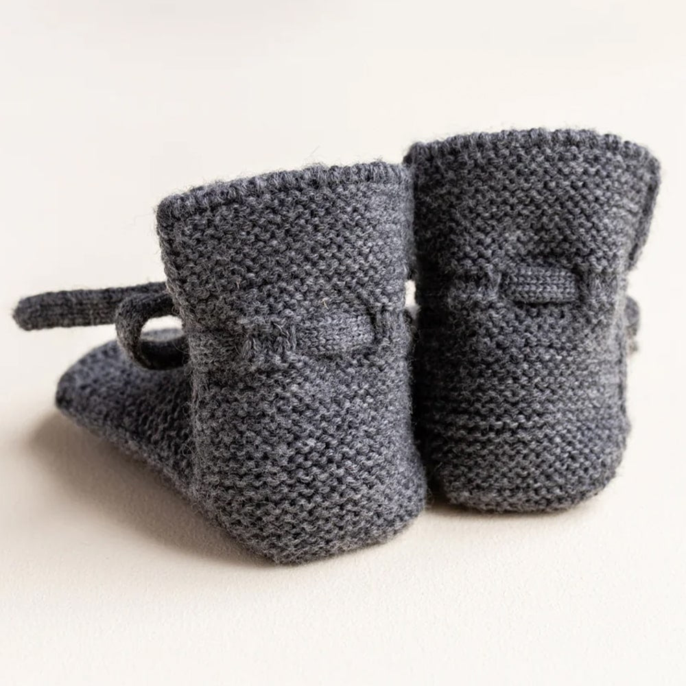 Hvid Baby Slofjes 100% Merinowol