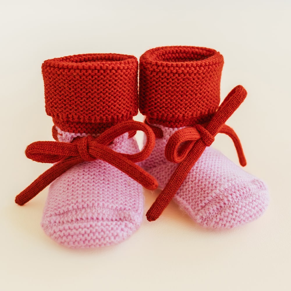 Hvid Baby Slippers 100% Merino wool