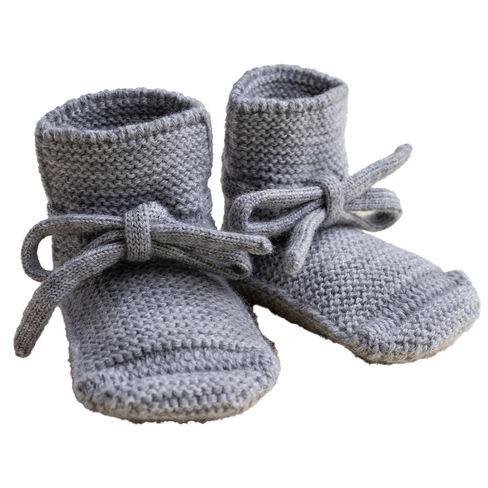 Hvid Slofjes - Grey Melange Hvid