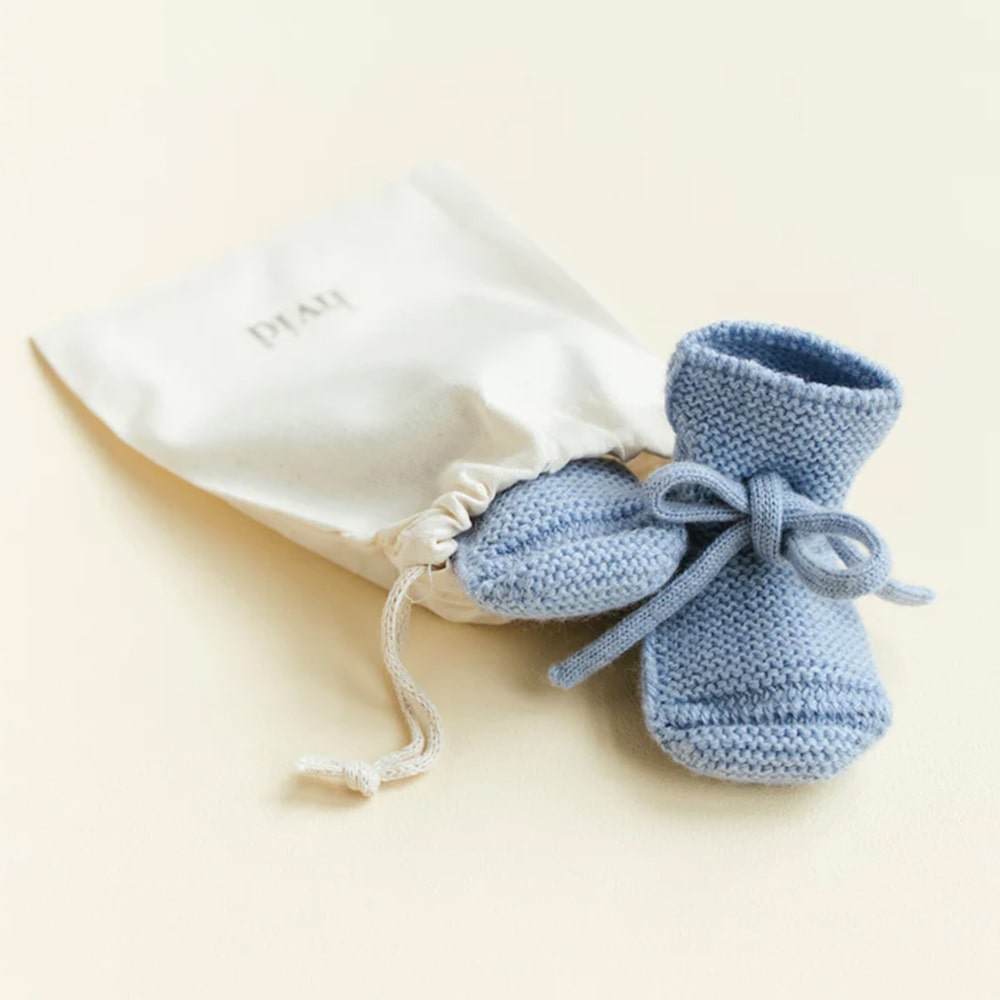 Hvid Baby Slofjes 100% Merinowol