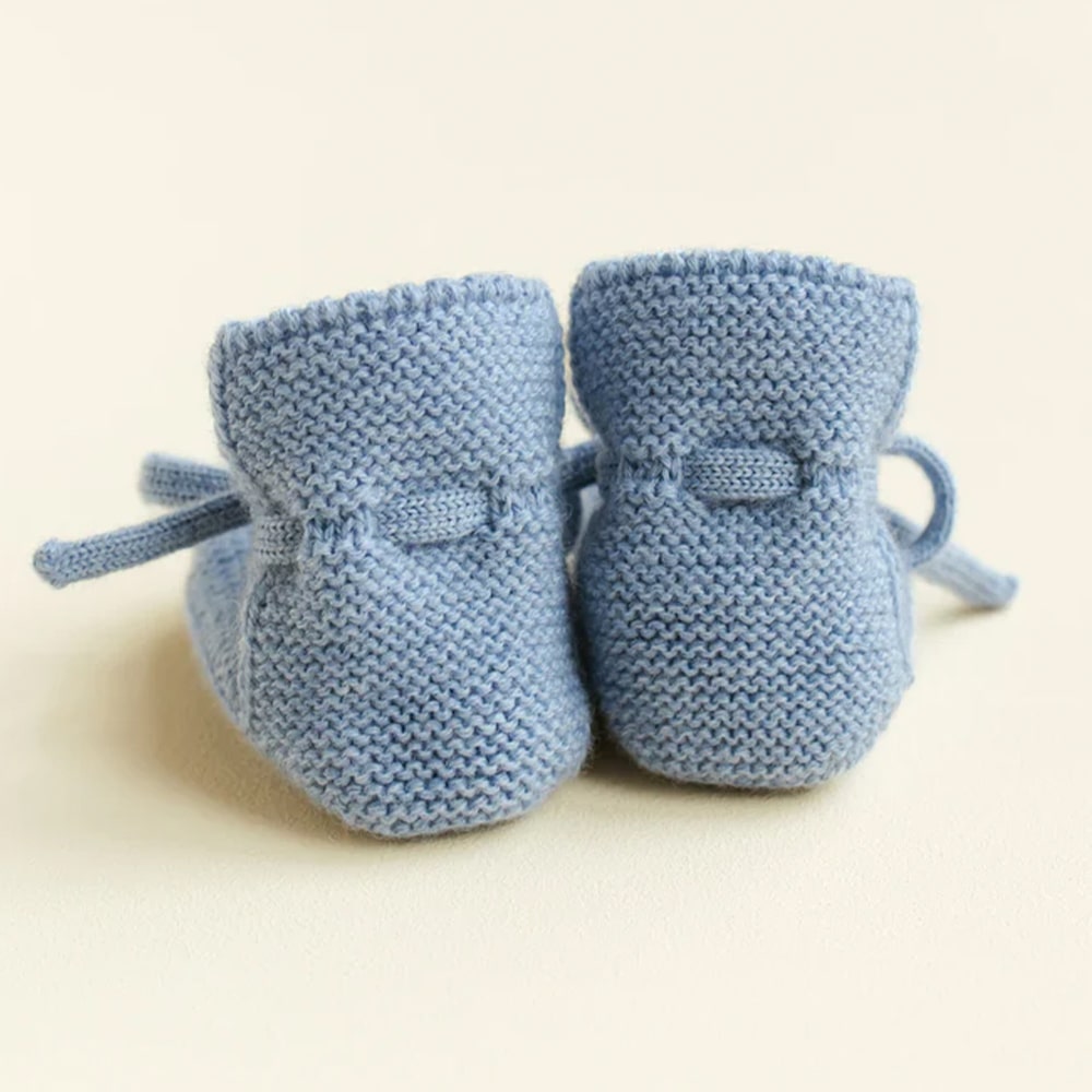 Hvid Baby Slofjes 100% Merinowol