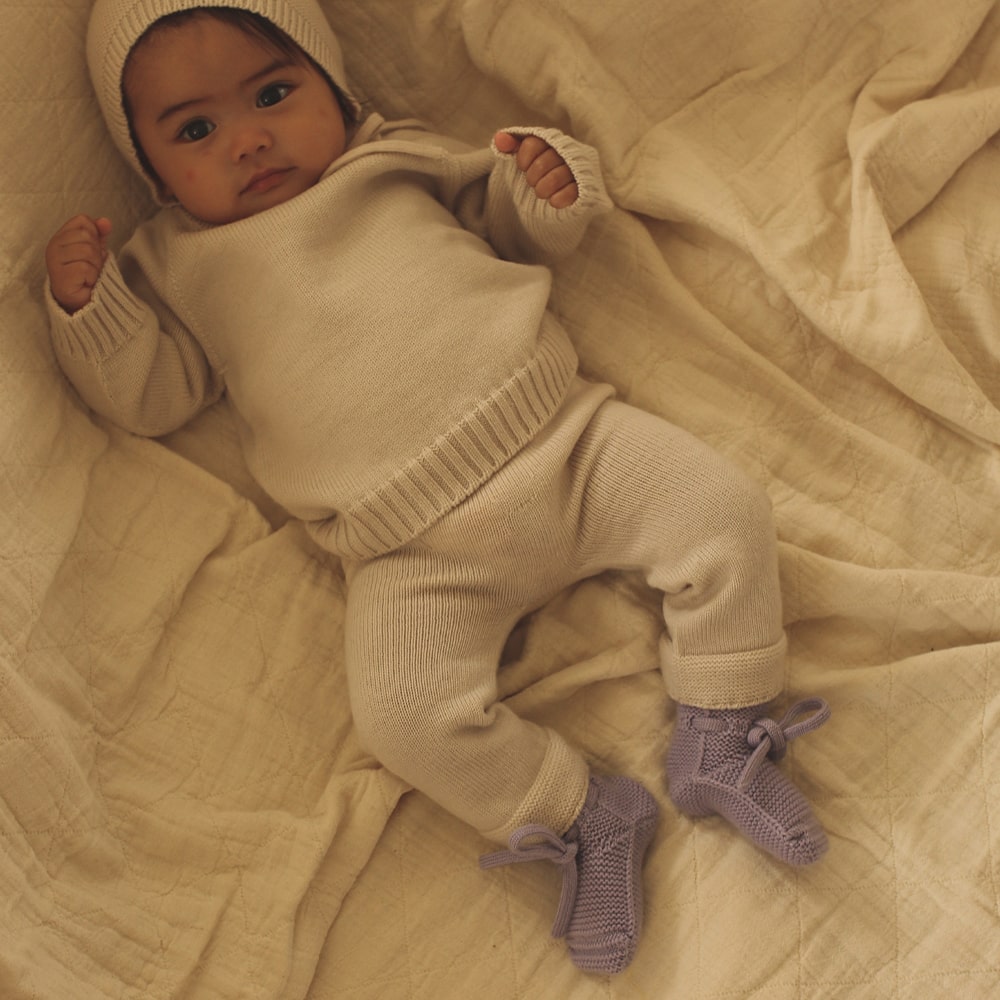 Hvid Slofjes - Lilac Hvid