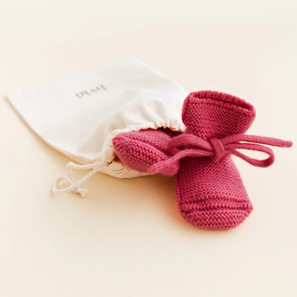 Hvid Baby Slofjes 100% Merinowol