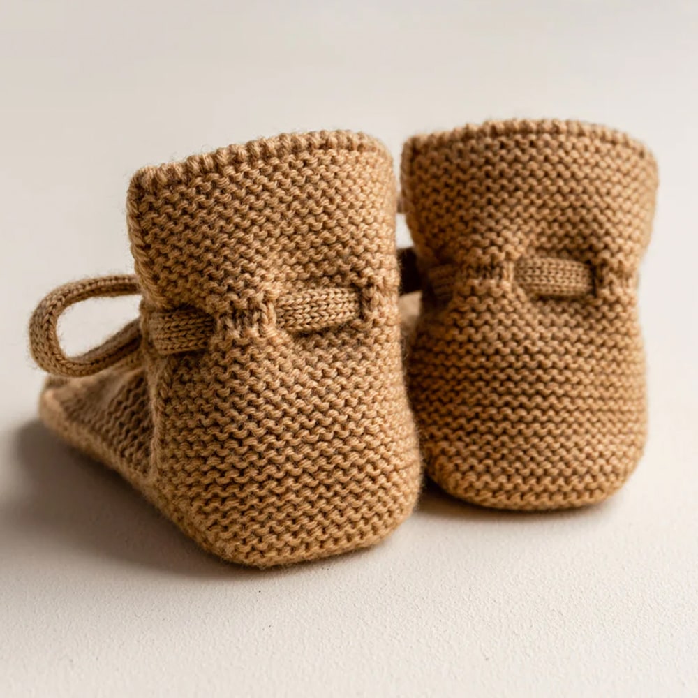 Hvid Baby Slofjes 100% Merinowol