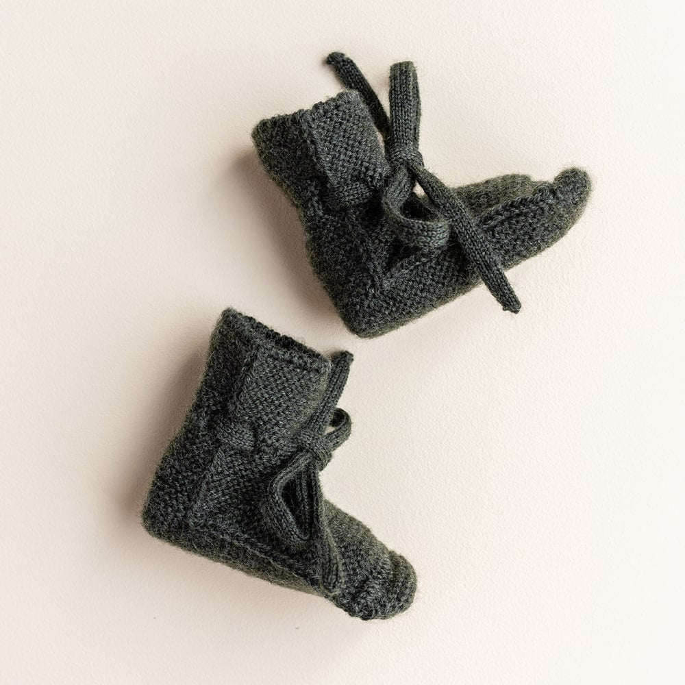 Hvid Baby Slippers 100% Merino wool