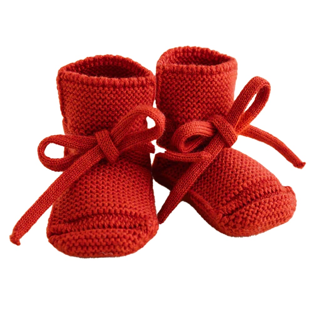 Hvid Baby Slofjes 100% Merinowol