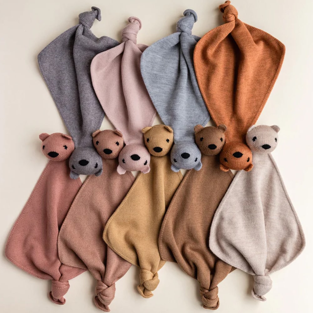 Hvid Knuffeldoekje Teddy Tokki - Grey Melange Hvid