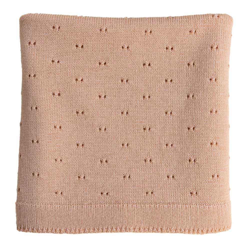 Hvid Wollen Deken Bibi 70 x 95 cm - Apricot Hvid