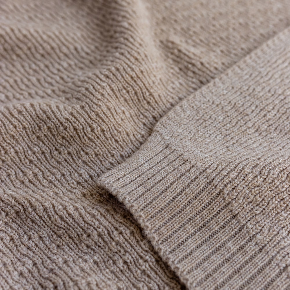 Hvid Wollen Deken Dora 70 x 95 cm - Sand Hvid