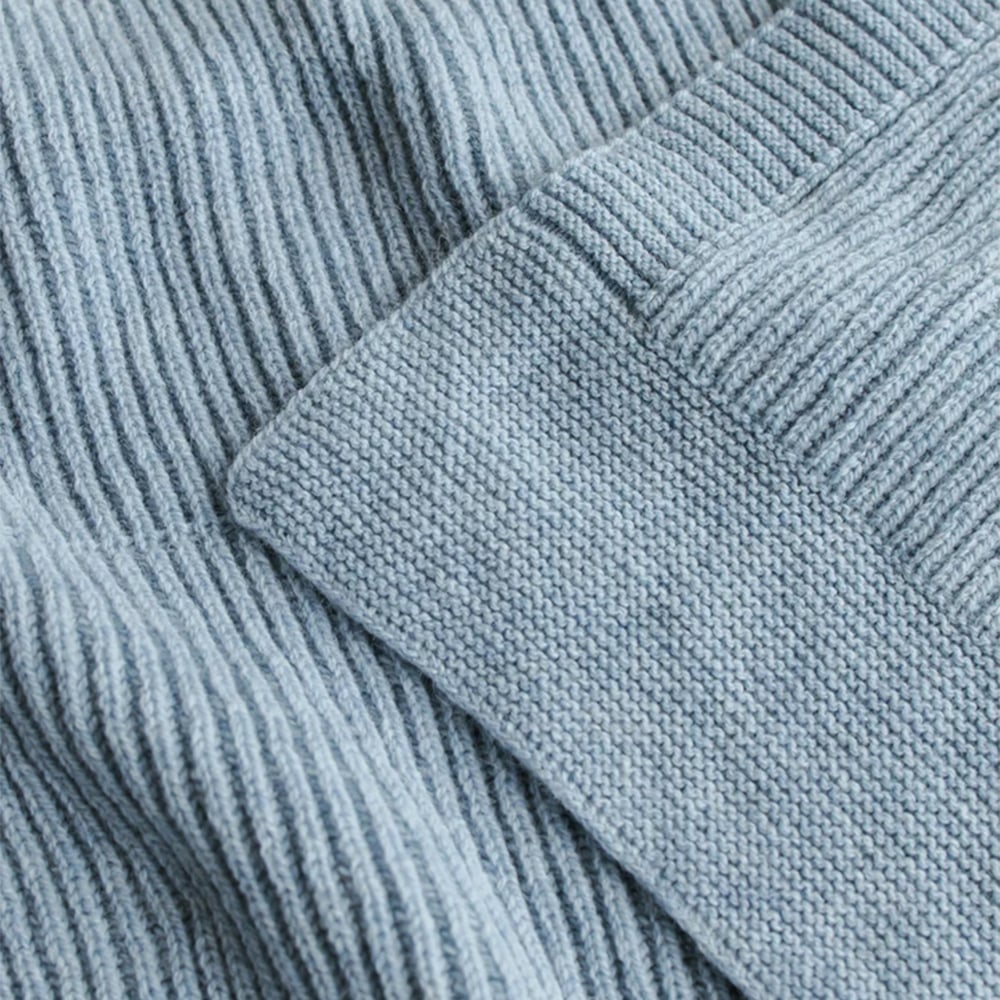 Hvid Wollen Deken Gaston 100 x 140 cm - Frost Blue